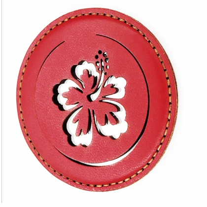 آینه چرم طرح گل