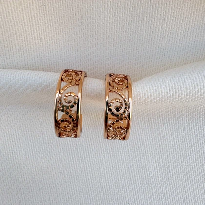 گوشواره حلقه‌ای طرح مینیاتوری ژوپینگ