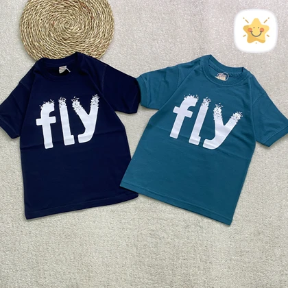 تیشرت پسرانه طرح FLY پنبه 7 تا 14 سال