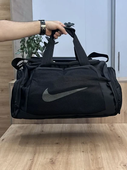 ساک ورزشی پارچه دیبا مشکی سایز متوسط کد 1835