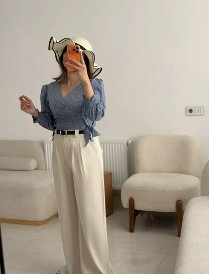 شومیز خال‌خالی3078