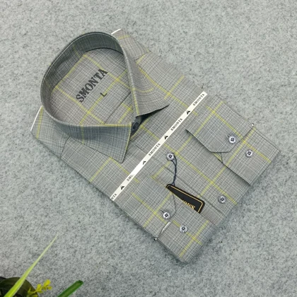 پیراهن چهارخونه مردانه قواره ازاد ( قواره کلاسیک ) _ استین بلند