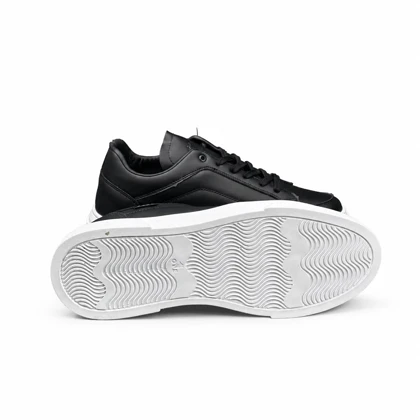 کفش کتانی بزرگ پا مدل ونس اکو مشکی سفید Vans ecco