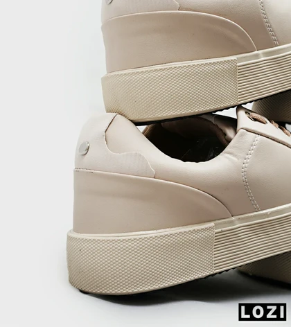 کفش کتانی مردانه کرم قهوه ای Zara