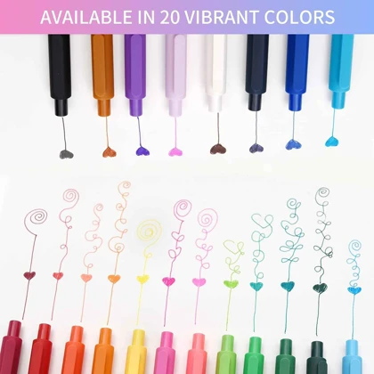 خودکار ژله‌ای کاکو (KACO K1015) نوک 0.5 میلی‌متری 20 عددی مدل Colorful