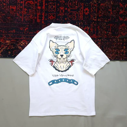 تیشرت مردانه طرح نفرتی‌تی مصر باستان pull & bear 🇪🇸