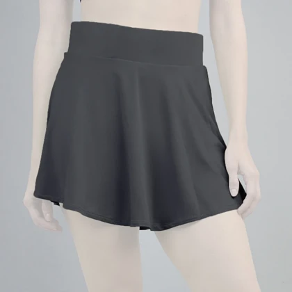 دامن کشاله دار تنیسی اویشو مدل PB-4H0258 طوسی تیره