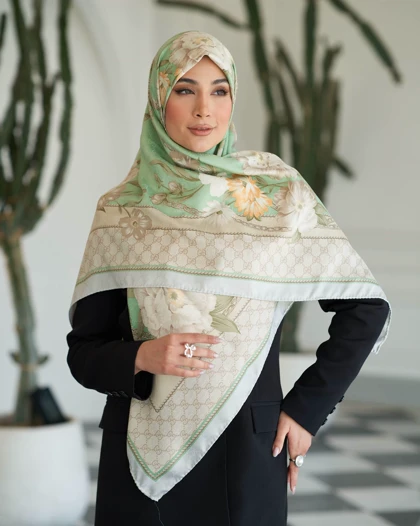روسری ابریشم ژاکارد قواره 140 30209