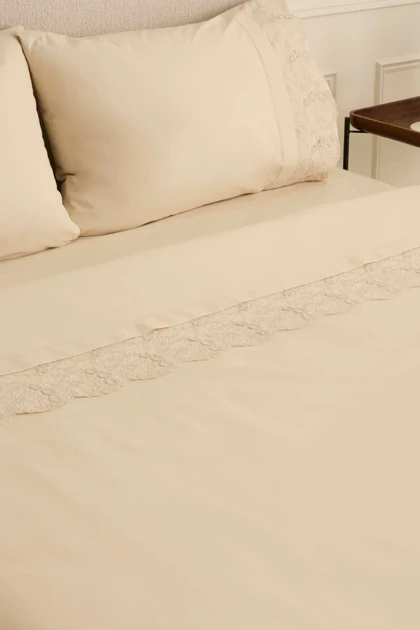 سرویس روتختی دو نفره Karaca Home مدل Luciana 100٪ پنبه - بژ