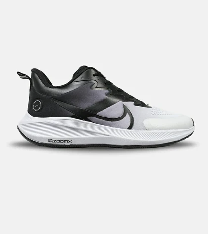 کفش کتانی مردانه سفید بادمجانی NIKE AIR zoomx