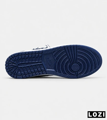 کفش کتانی ساق‌دار مردانه و زنانه سفید سرمه ای NIKE LOUIS VUITTON x travis scott مدل 7961