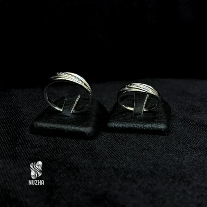 حلقه ست نقره زنانه ومردانه کدhs1027