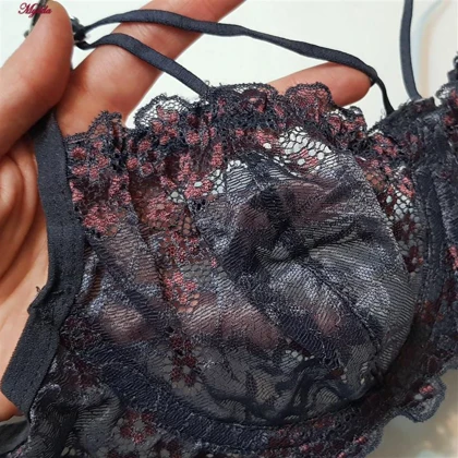ست شورت و سوتین زنانه مدل فنردار هارنس خاکستری تیره کارنا رز