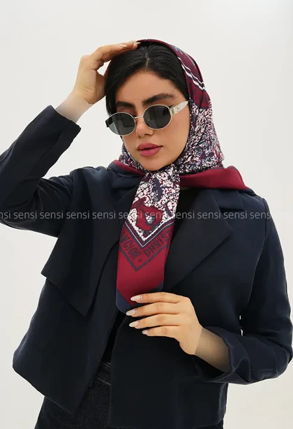 روسری فویلی طرح دارکد1005671