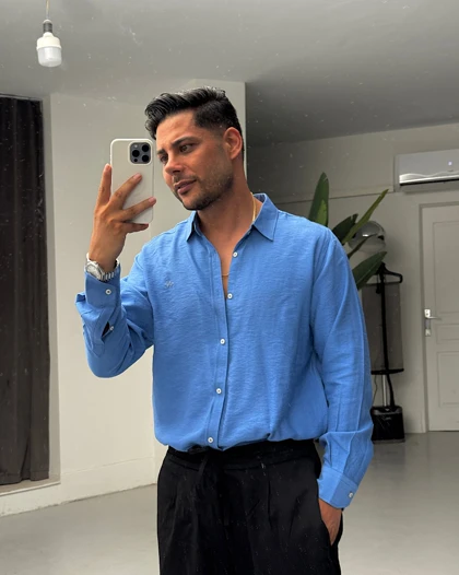 پیراهن لینن رنگی