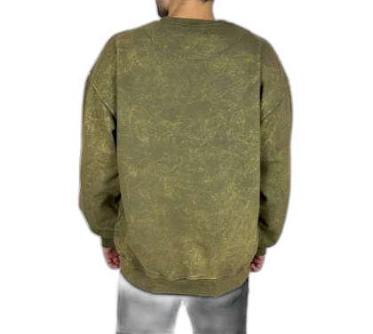 دورس مردانه سبز سنگ شور با چاپ گلدوزی برجسته