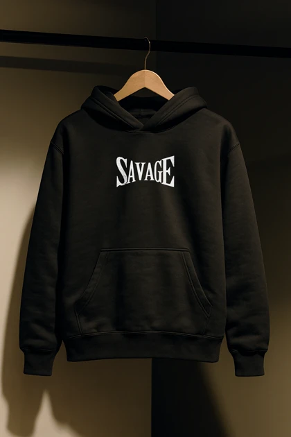 هودی مشکی طرح Savage