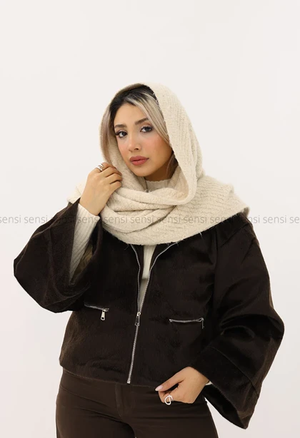 کراپ کت جلو زیپ پوست کد1005195