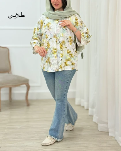 شومیز مانتویی برگ کد محصول 1659