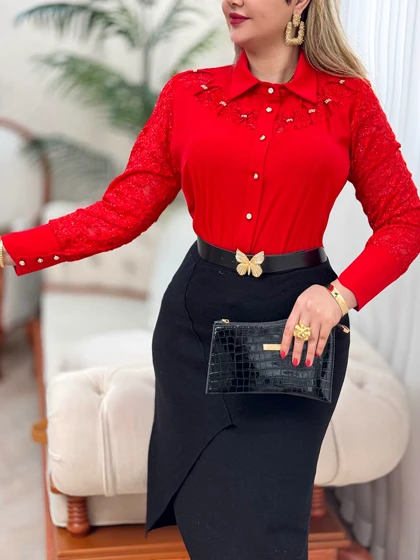 شومیز دانتل شایسته 2845