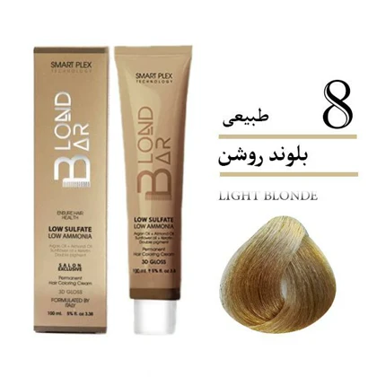رنگ مو شماره 8 بلوند روشن بلوند بار Blond Bar