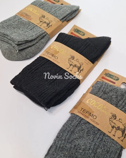 جوراب ساق‌دار پشمی طرح پاییزان