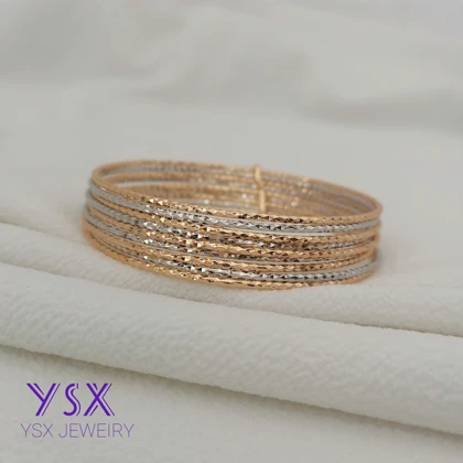 النگو 9 لاین دو رنگ برند ysx کد 08015