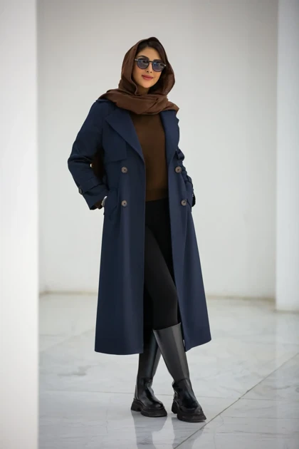 مانتو پرادا ژیله دار ماکسی