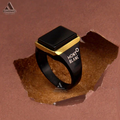 انگشتر مشکی مون بلان Mont Blanc Ring GK09