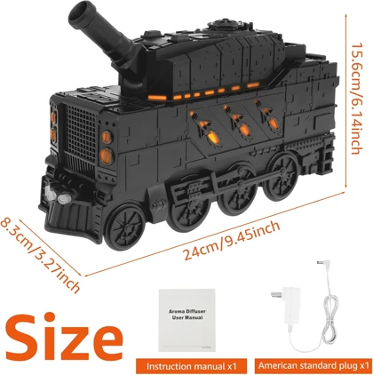 دستگاه رطوبت‌ساز و خوشبوکننده طرح قطار بخار وینتیج مدل vintage Train 300