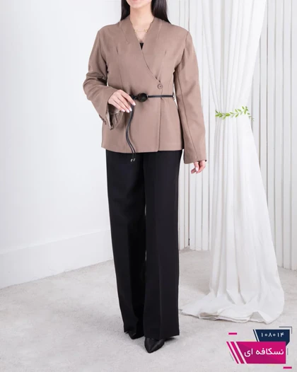 کت تک دکمه آستین شیپوری MOSSELLI