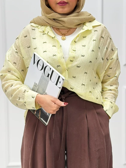 شومیز پاپیون نگینی