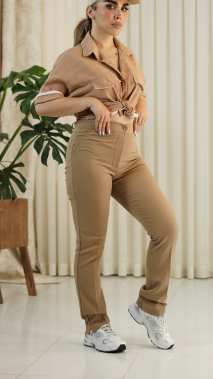 شلوار زنانه راسته سایز بزرگ کد 5114