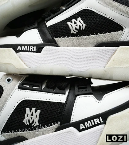 کتانی مردانه کرم مشکی AMIRI MA2 Leather