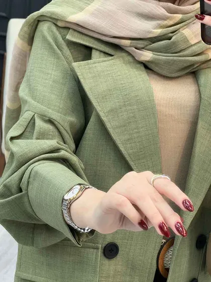 مانتو کتی چهار دکمه آوینا