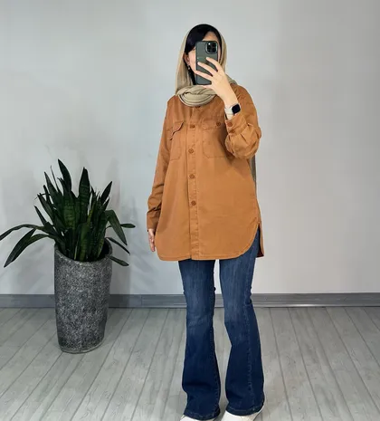 مانتو جین رنگی چشمه