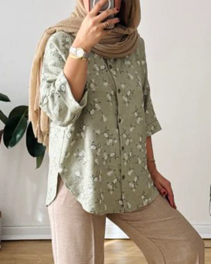 شومیز مانتویی گلبرگ