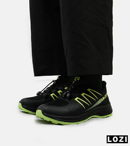 کفش کتانی کوهنوردی مردانه و زنانه مشکی سبز Salomon Speedcross 5 Trail