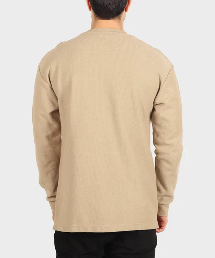 تیشرت آستین بلند مردانه بافت ریز 5294