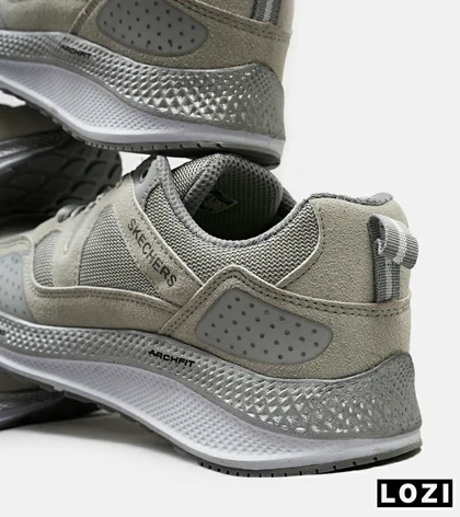 کفش کتانی طبی زنانه و مردانه طوسی سفید SKECHERS archfit v02