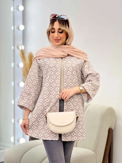 مانتو ژاکارد طرح لوزی
