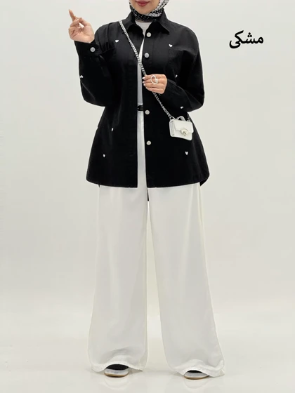 4051-شومیز کتان وارداتی نیواد