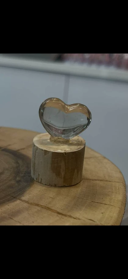 سنگ اسموکی کوارتز تراش قلب برجسته