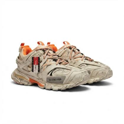 کفش کتانی بالنسیاگا مدل Balenciaga Track سفید پرتقالی کد 295758