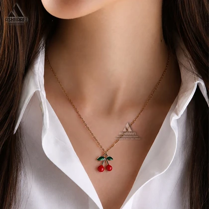 گردنبند مدل گیلاس Cherry Necklace
