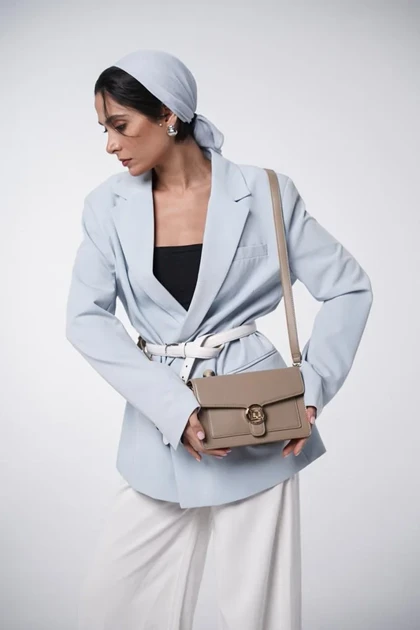 کیف دوشی زنانه چرم مصنوعی بدون دسته دیوید جونز DAVIDJONES