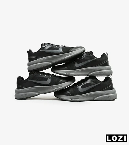 کفش کتانی بزرگ پا مشکی زیر طوسی NIKE zoom