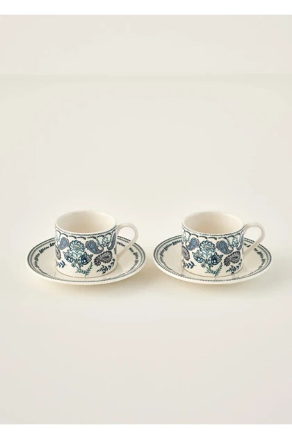 فنجان چای دو نفره Bella Maison مدل Paisley - آبی