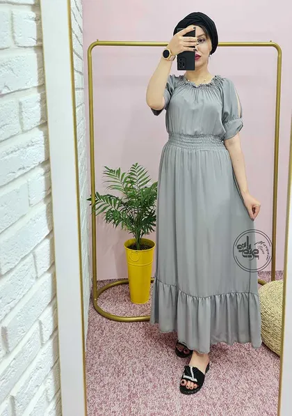 پیراهن مجلسی یقه قایقی 1