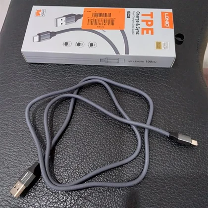کابل میکرو یو اس بی الدنیو LDNIO مدل LS441 جریان 2.4 آمپر 1 متری
